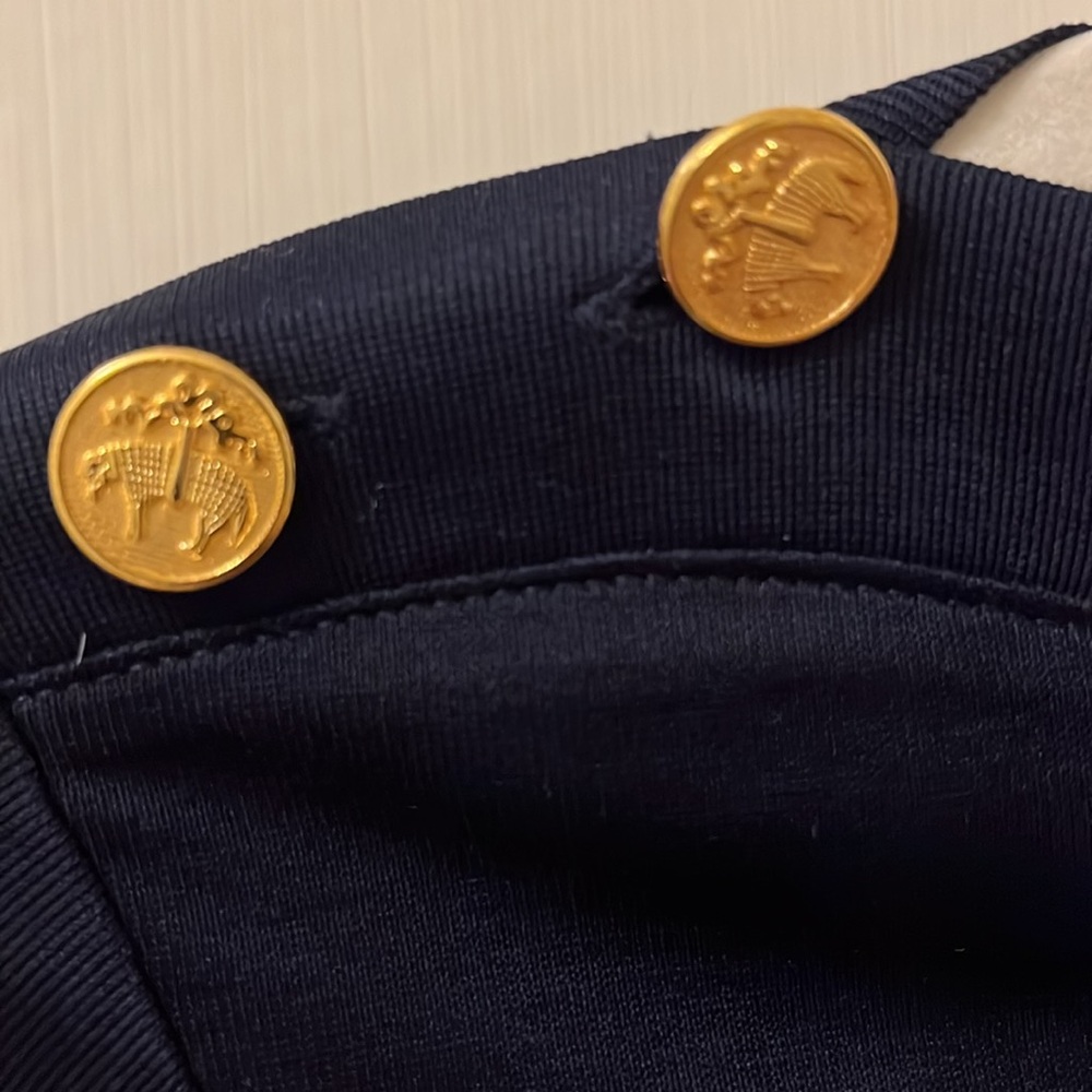 Brooks Brothers Dark Blue Dress with Gold Accents - Picture 2 of 4